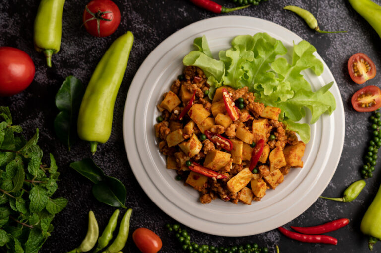 Tempeh Bacem — Tempeh slowly simmered with sweet and aromatic spices